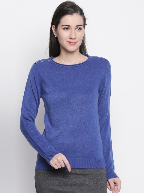 

Honey by Pantaloons Women Blue Solid Top