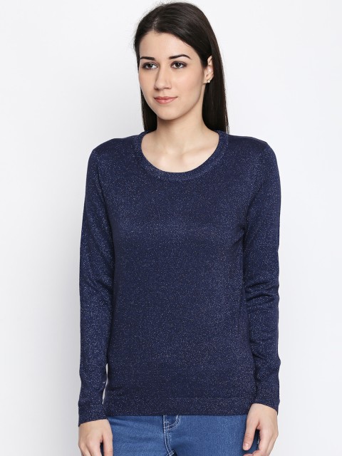 

Honey by Pantaloons Women Navy Blue Solid Top