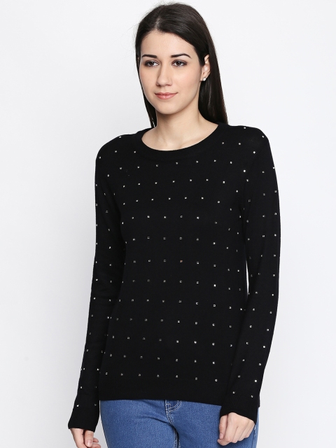 

Honey by Pantaloons Women Black Embellished Top