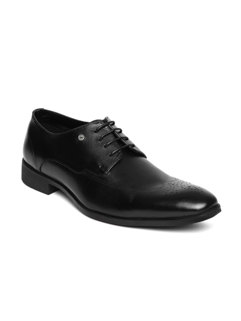 

Blackberrys Men Black Solid Leather Formal Derbys