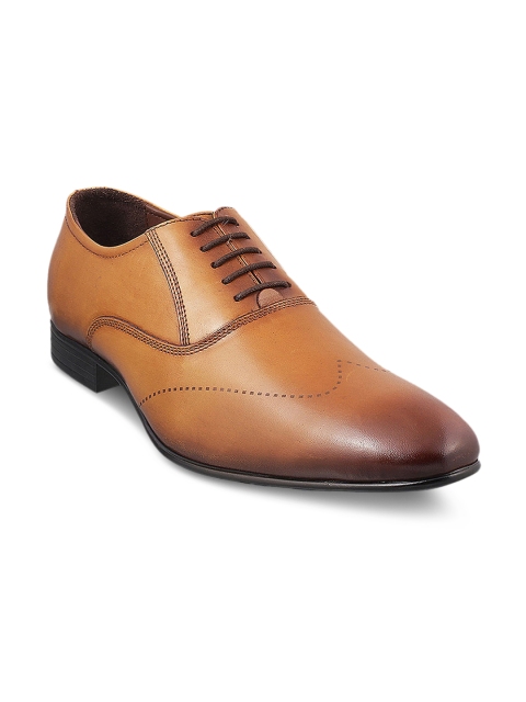 

Mochi Men Tan Brown Formal Leather Oxfords