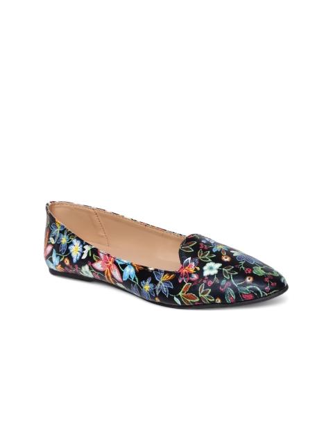 

People Women Black Printed Synthetic Ballerinas