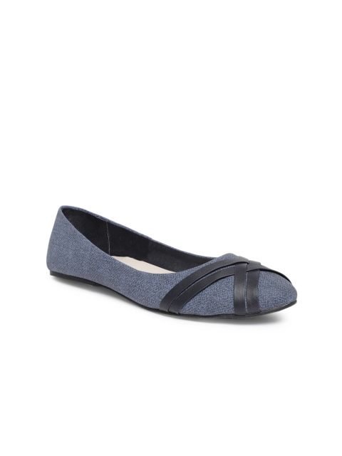 

People Women Blue Printed Ballerinas