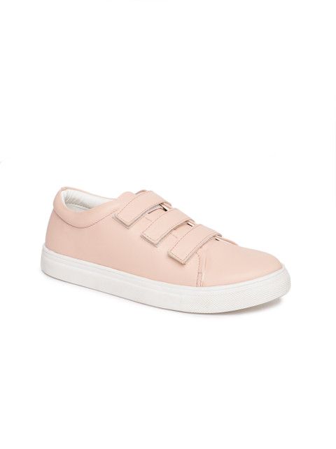 

People Women Pink Solid Sneakers