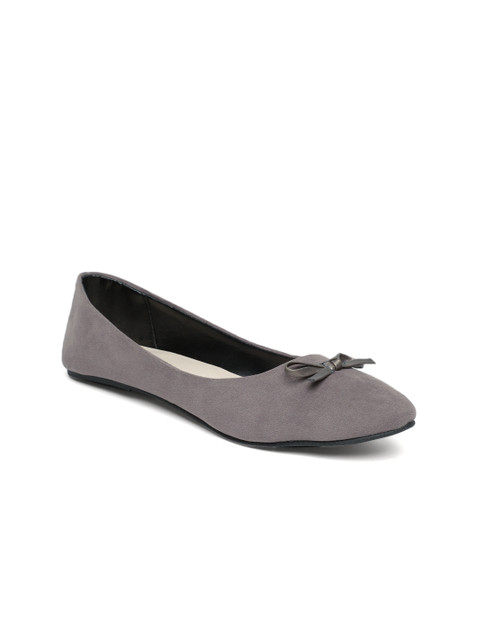 

People Women Grey Solid Ballerinas