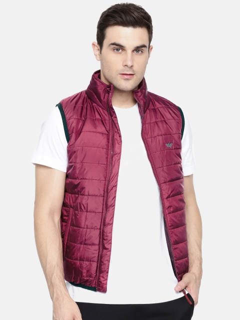 

Wildcraft Men Maroon Solid Quilted Puffer Jacket