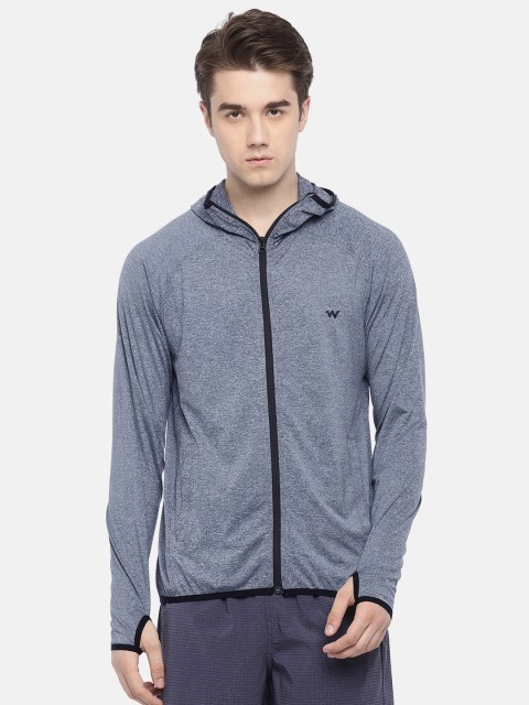 

Wildcraft Men Grey Melange Solid Sporty Running Jacket