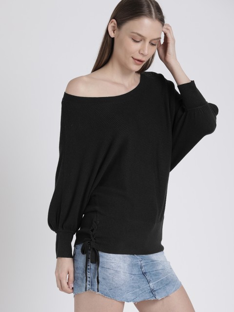 

GAP Women's Black Side Lace-Up Sweater