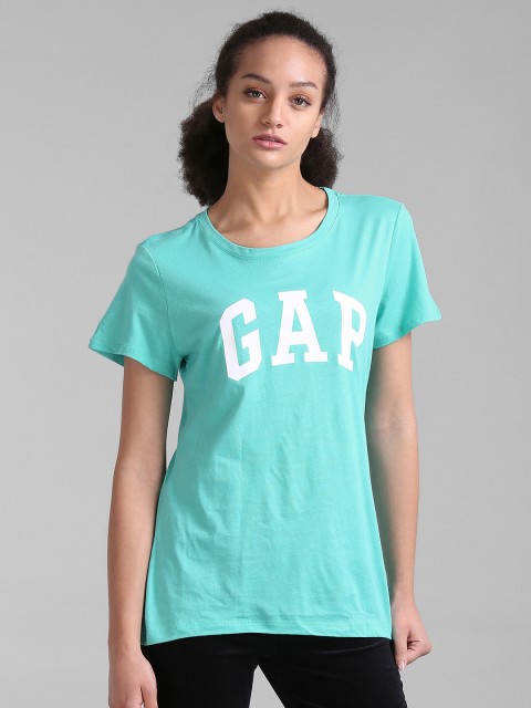 

GAP Women's Short Sleeve Logo Tee, Green