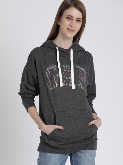 

GAP Women's Studded Logo Tunic, Charcoal