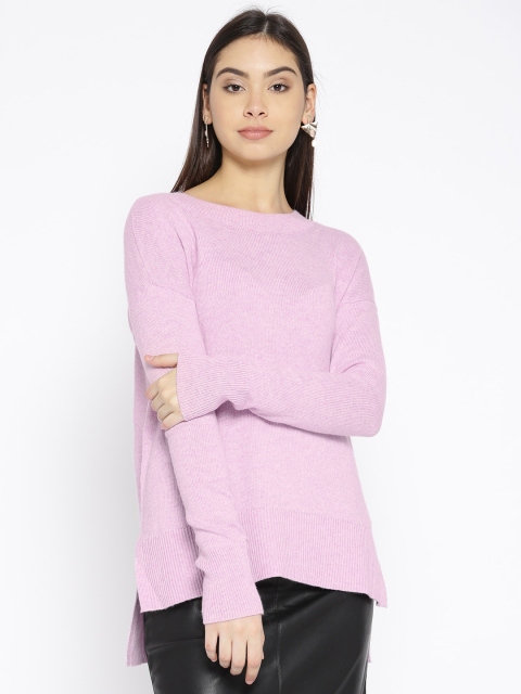 

GAP Women's Lavender Pullover Crew Neck Sweater Tunic in Wool-Blend