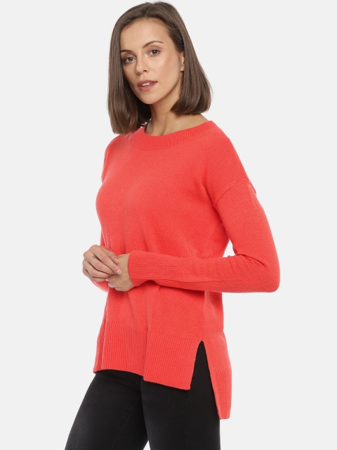 

GAP Women Orange Solid Pullover