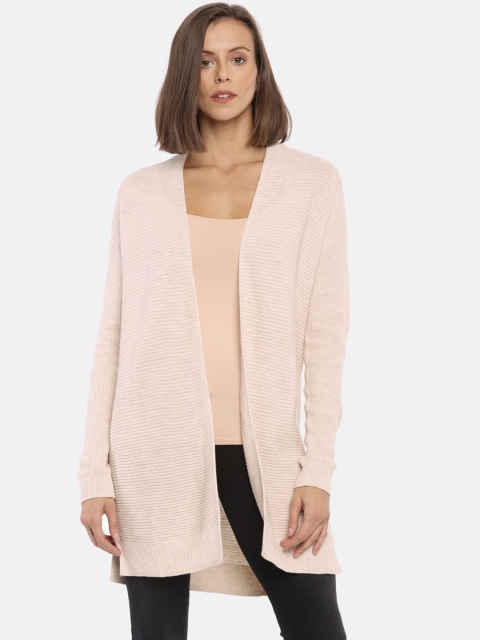 

GAP Women Cream-Coloured Solid Front-Open