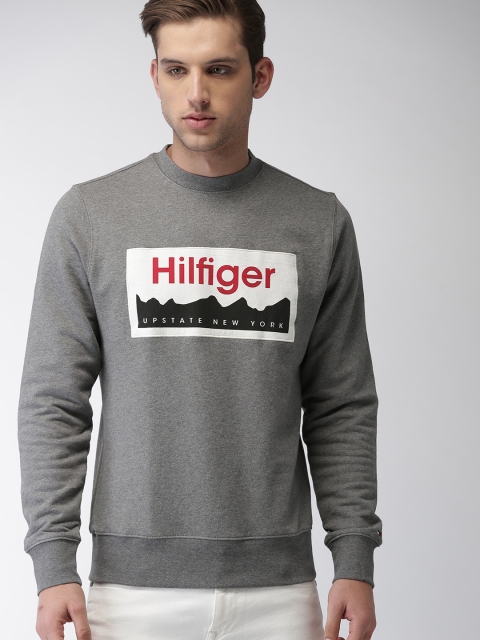 

Tommy Hilfiger Men Grey Printed Sweatshirt