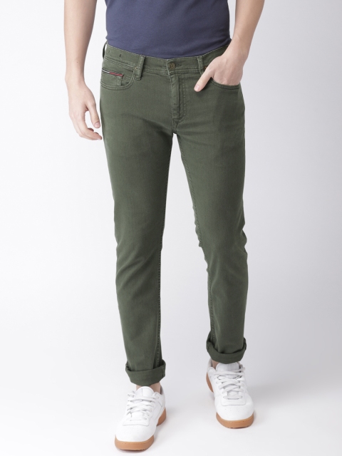 

Tommy Hilfiger Men Green Slim Sage Fit Mid-Rise Clean Look Stretchable Jeans