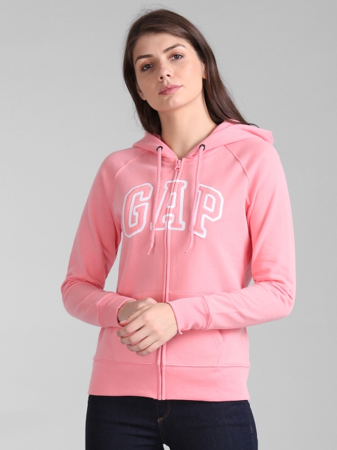 

GAP Women's Logo Full-Zip Hoodie, Pink