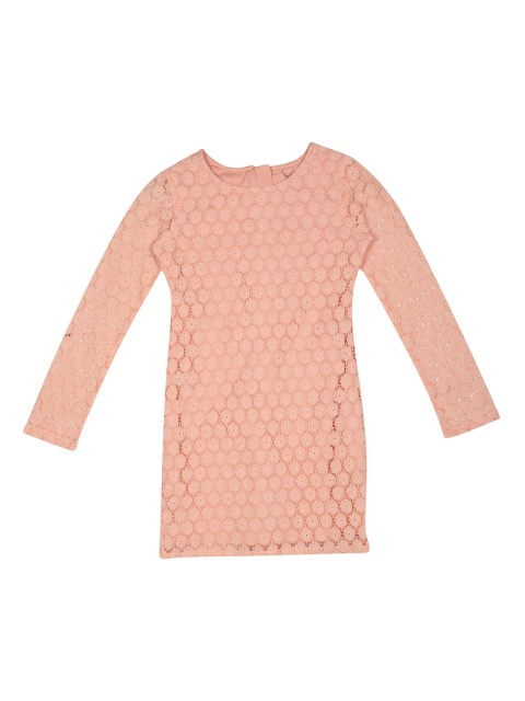 

Allen Solly Junior Girls Peach Self Design A-Line Dress