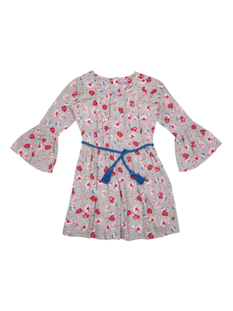 

Allen Solly Junior Girls Grey Printed A-Line Dress