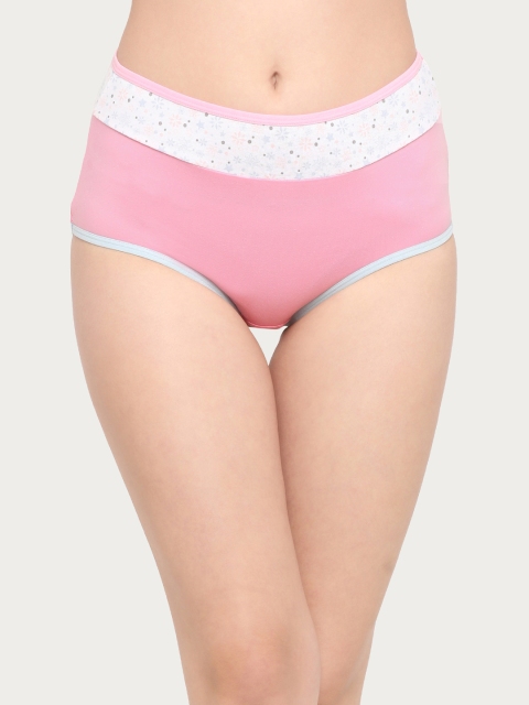 

Clovia Women Pink & White Printed Hipster Briefs PN2781P22XL