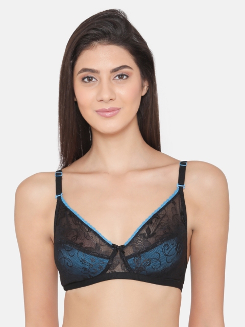 

Clovia Lace Non-Padded Non-Wired Multiway Bra, Black