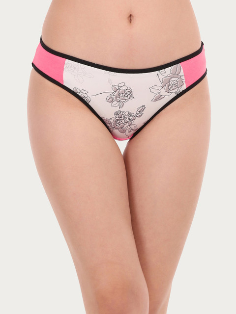 

Clovia Women Pink & White Bikini Briefs PN2811P14XL