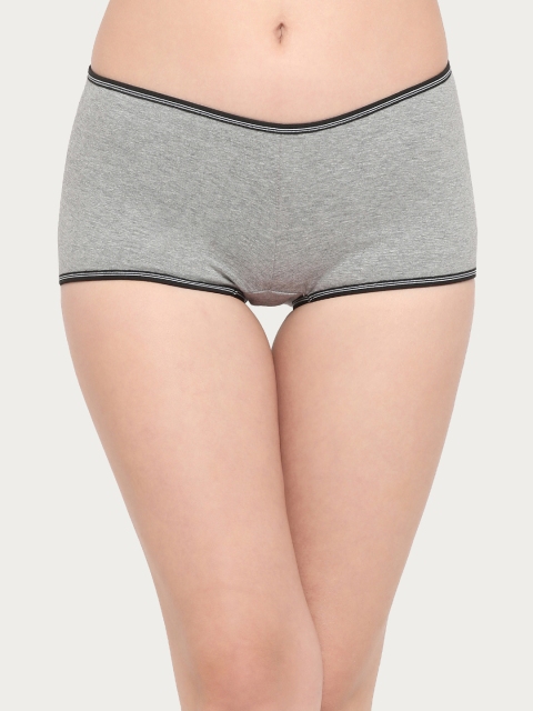 

Clovia Women Grey Solid Boyshorts PN2024P01XL