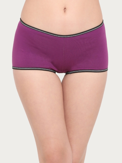 

Clovia Women Purple Solid Boyshorts PN2024P15XL