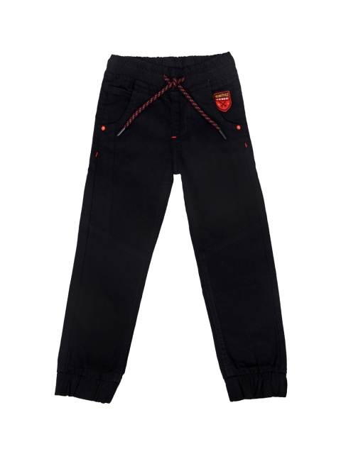 

TALES & STORIES Boys Black Solid Regular Fit Joggers