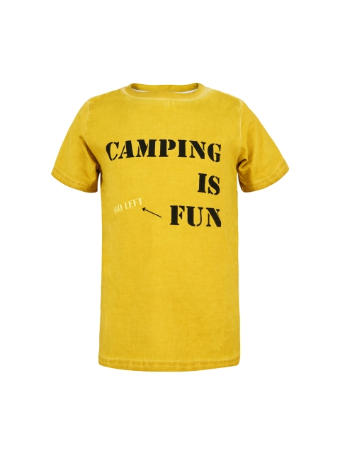 

TALES & STORIES Boys Mustard Yellow Printed T-shirt