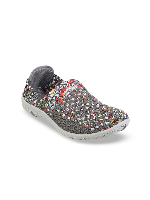 

Mochi Women Grey Slip-On Sneakers