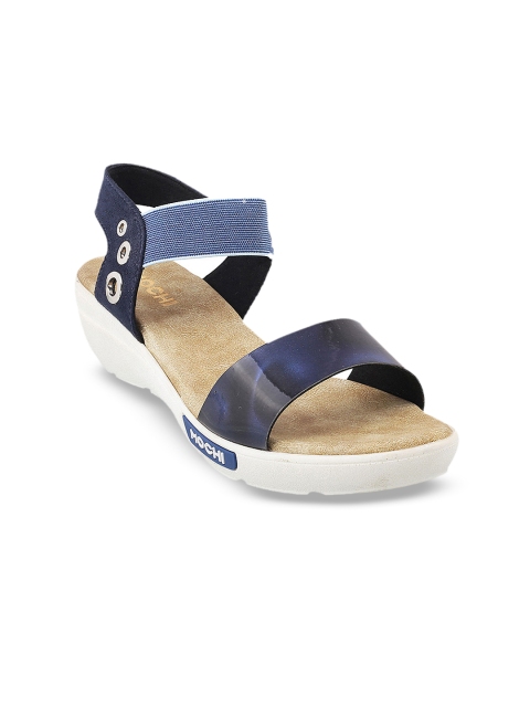 

Mochi Women Blue Printed Wedges