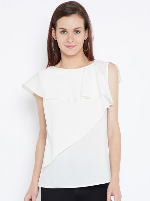 

Toshee Women White Solid Tops