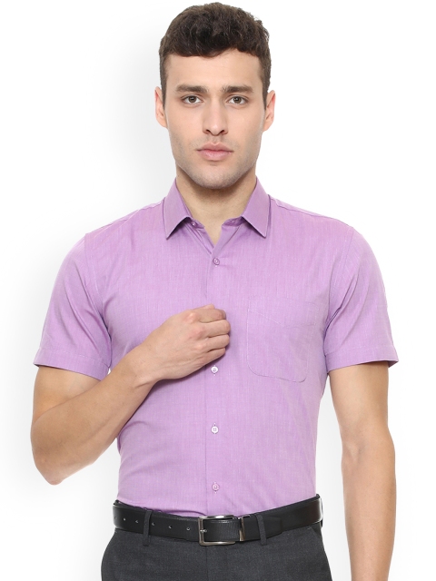 

Peter England Men Purple Solid Slim Fit Formal Shirt