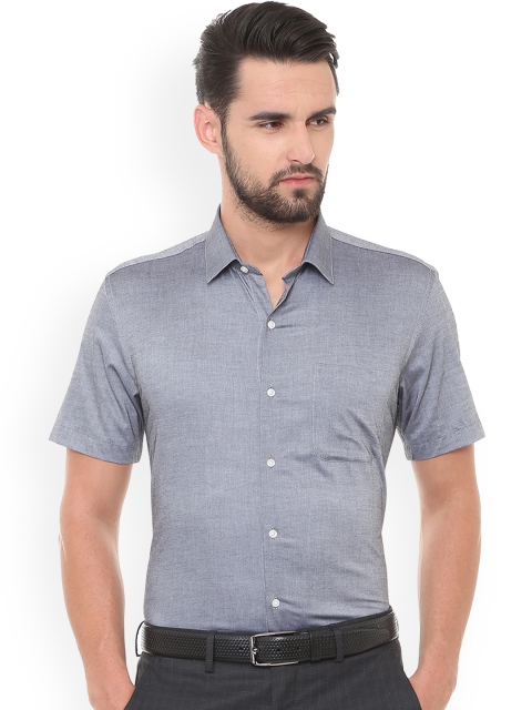 

Peter England Men Grey Solid Slim Fit Formal Shirt