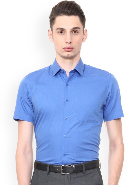 

Peter England Men Blue Solid Slim Fit Formal Shirt