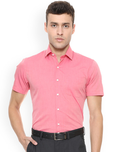 

Peter England Men Pink Solid Slim Fit Formal Shirt