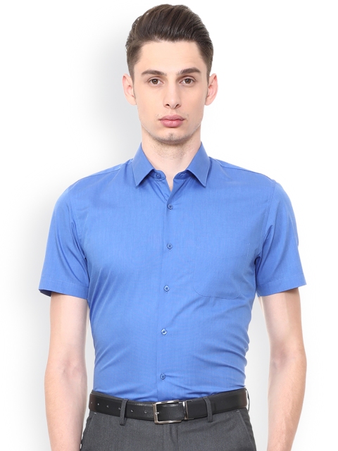 

Peter England Men Blue Solid Slim Fit Formal Shirt