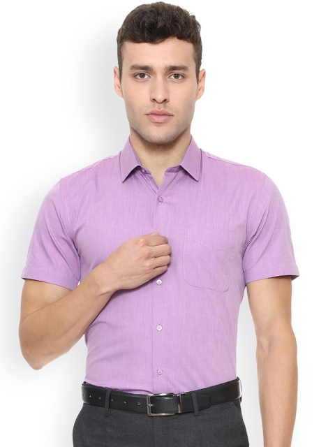 

Peter England Men Purple Solid Slim Fit Formal Shirt