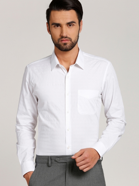 

Peter England Men White Regular Fit Solid Formal Shirt