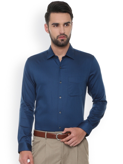 

Peter England Men Teal Blue Solid Slim Fit Formal Shirt