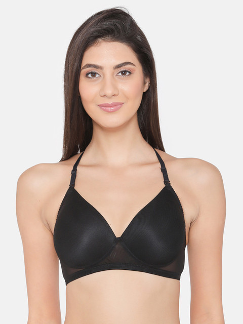 

Clovia Padded Non-Wired Racerback T-Shirt Bra, Black