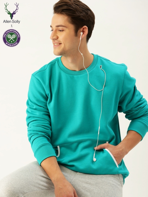 

Allen Solly Sport Men Teal Blue Solid Sweatshirt