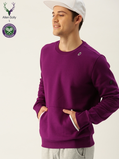 

Allen Solly Sport Men Purple Solid Sweatshirt