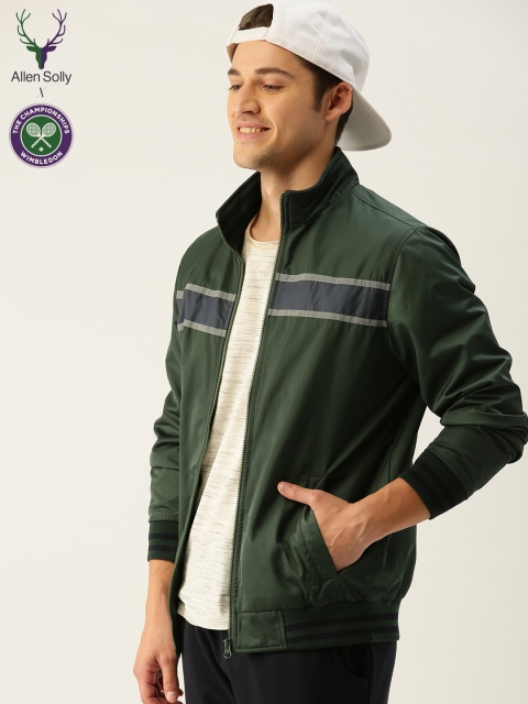 

Allen Solly Sport Men Green Solid Bomber