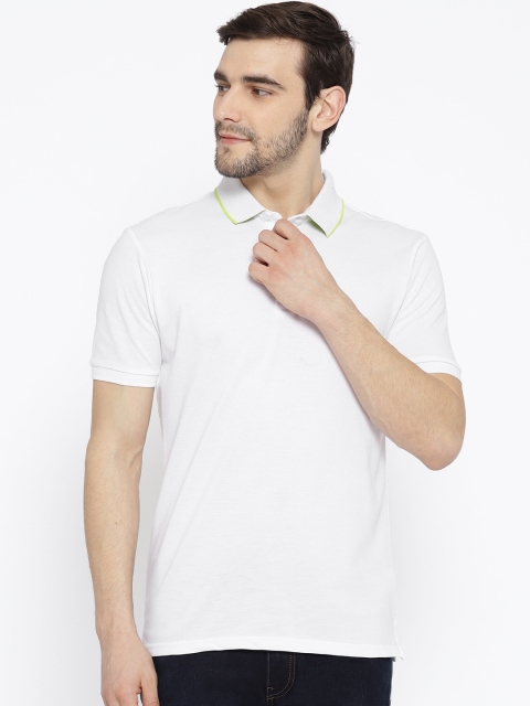 

Allen Solly Sport Men White Solid Polo Collar T-shirt