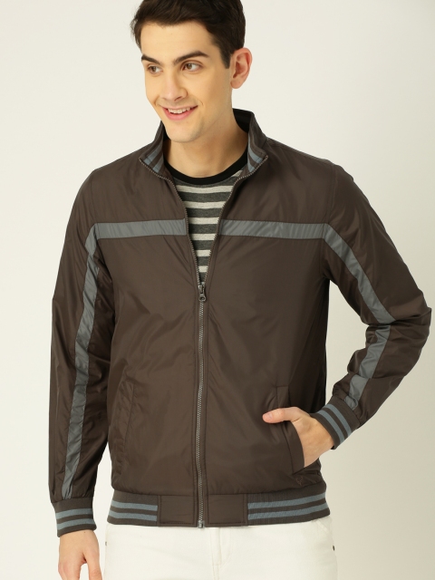 

Allen Solly Sport Men Brown Solid Lightweight Bomber