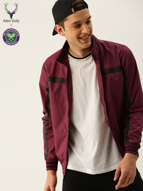 

Allen Solly Sport Men Maroon Solid Bomber