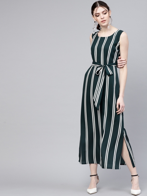 

GERUA Women Green & White Striped Maxi Dress
