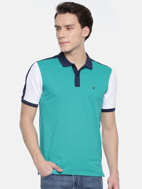 

Allen Solly Sport Men Blue Solid Polo T-shirt