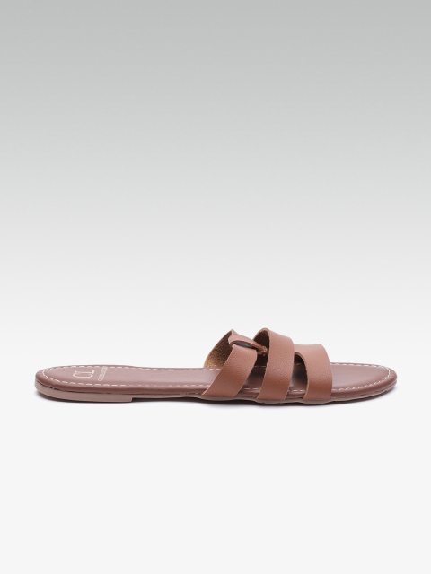 

Carlton London Women Brown Solid Open Toe Flats
